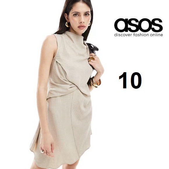 ASOS Light Tan Sleeveless Dress - Picture 1 of 1
